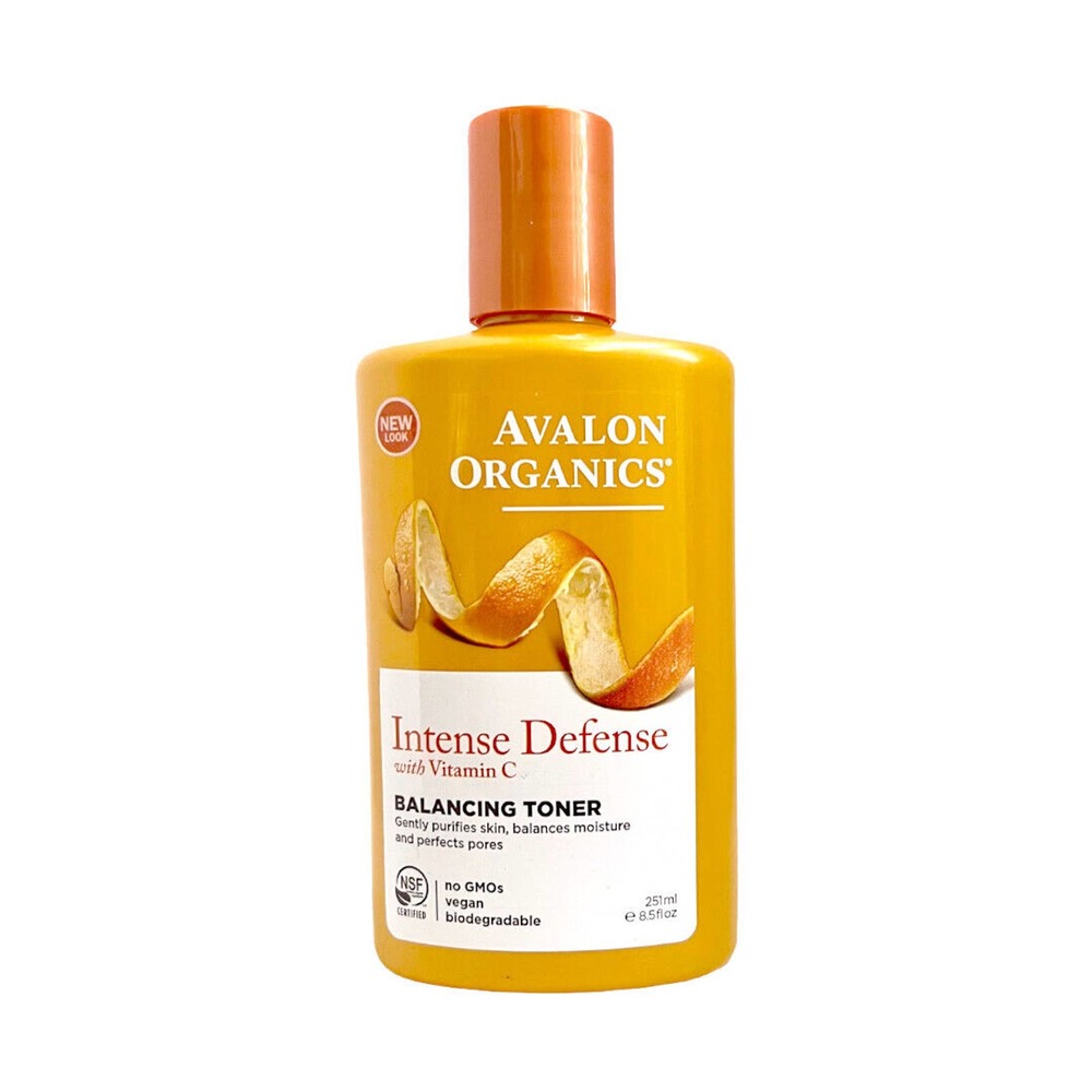 Avalon Organics Intense Defense Vitamin C Balancing Toner 8.5 oz New